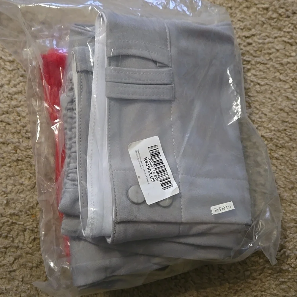 Youths Gray Knicker Pant With Red & Blue Socks and Belts